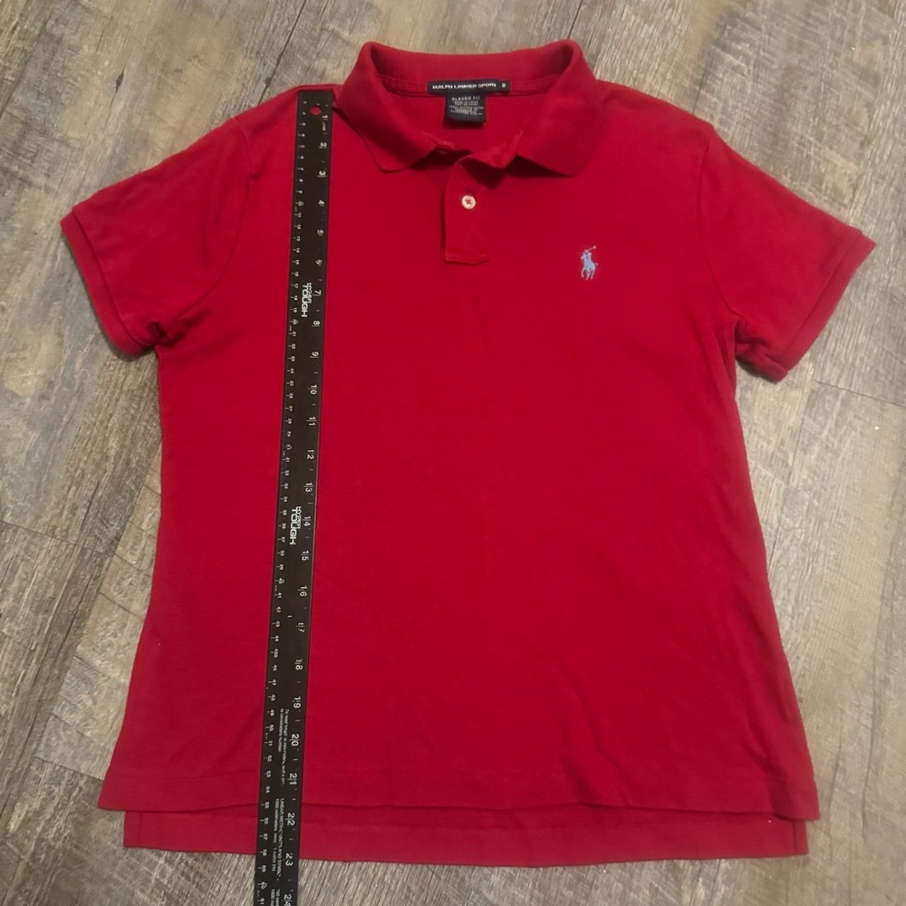 Ralph Lauren Sport Red Polo Shirt Men’s Medium Classic Fit - Picture 5 of 7